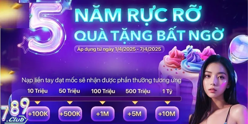 3+ Khuyến Mãi 789Club Mới | Quỹ Thưởng 3 Tỷ Mỗi Ngày 2 Thực hiện nhiệm vụ nạp tiền nhận tối thiểu 20k